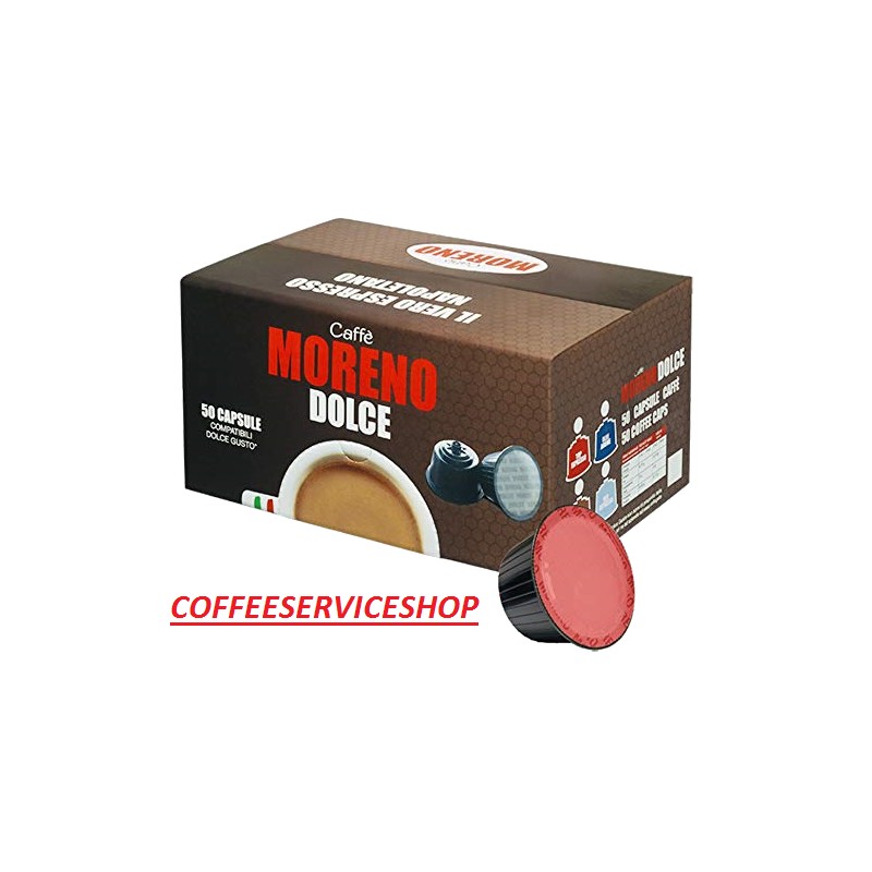 100 CAPSULE DOLCE GUSTO CAFFE' MORENO - coffeeserviceshop