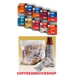 144 CAPSULE LAVAZZA A MODO MIO A SCELTA + KIT 150 ACCESSORI